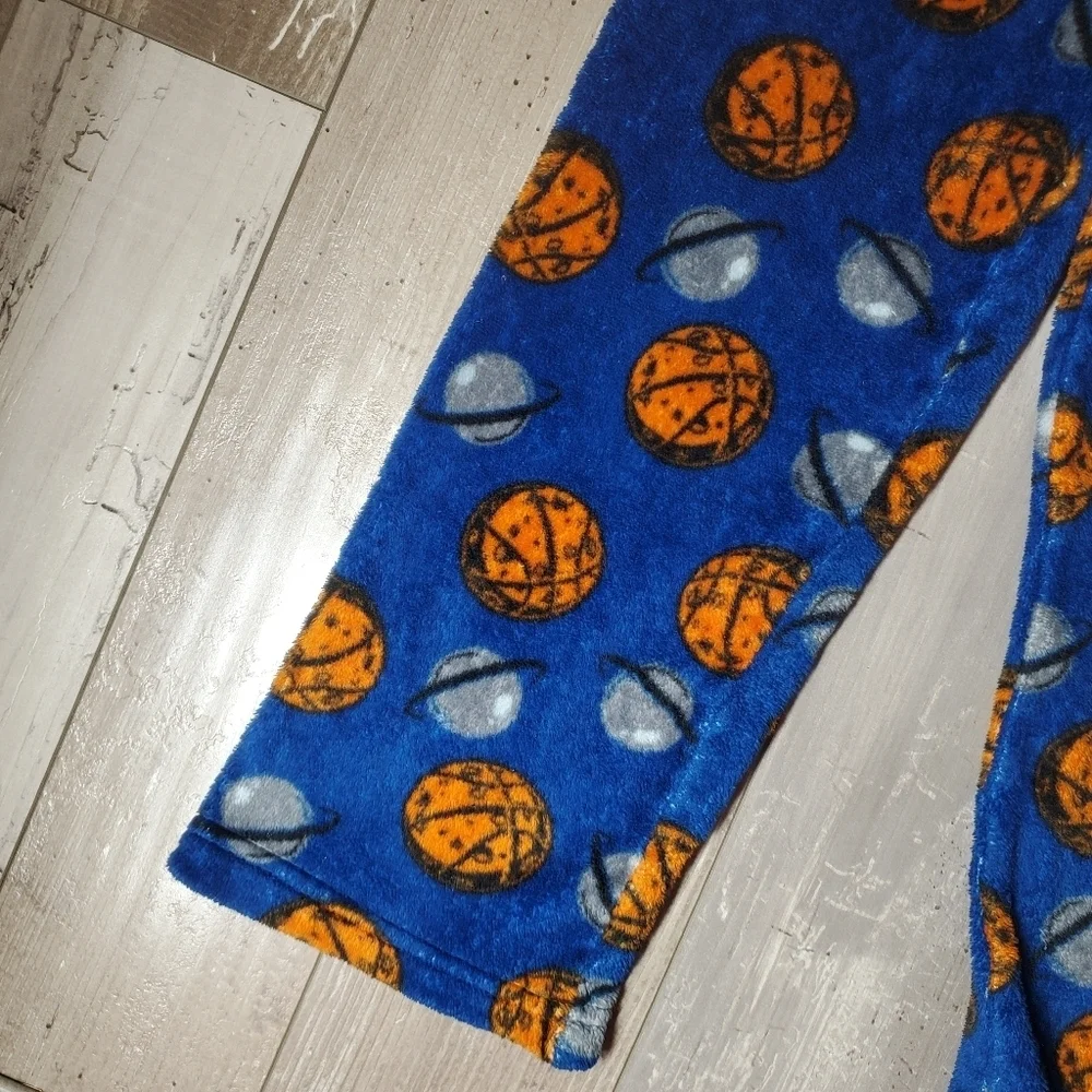 Wonder Nation Blue Orange and Gray Soft Space PJ Pajama Sleepwear Bottoms Pants